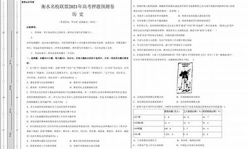 衡水同卷2020-2021学年度高三年级,衡水同卷高考押题卷